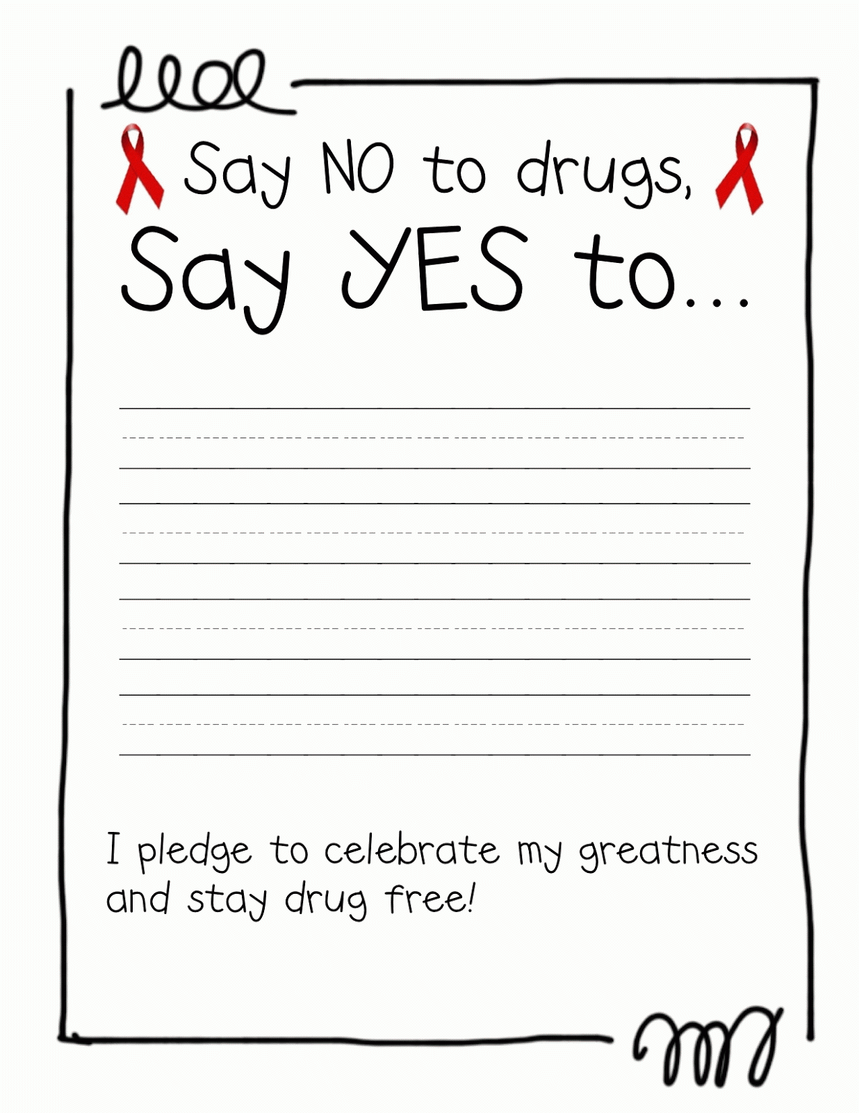 red ribbon week printable activities