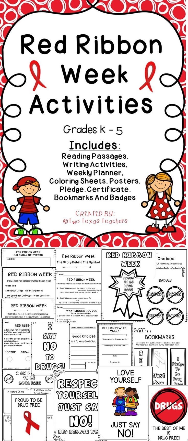 Printable Red Ribbon Week Activities