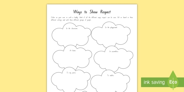 printable respect activities