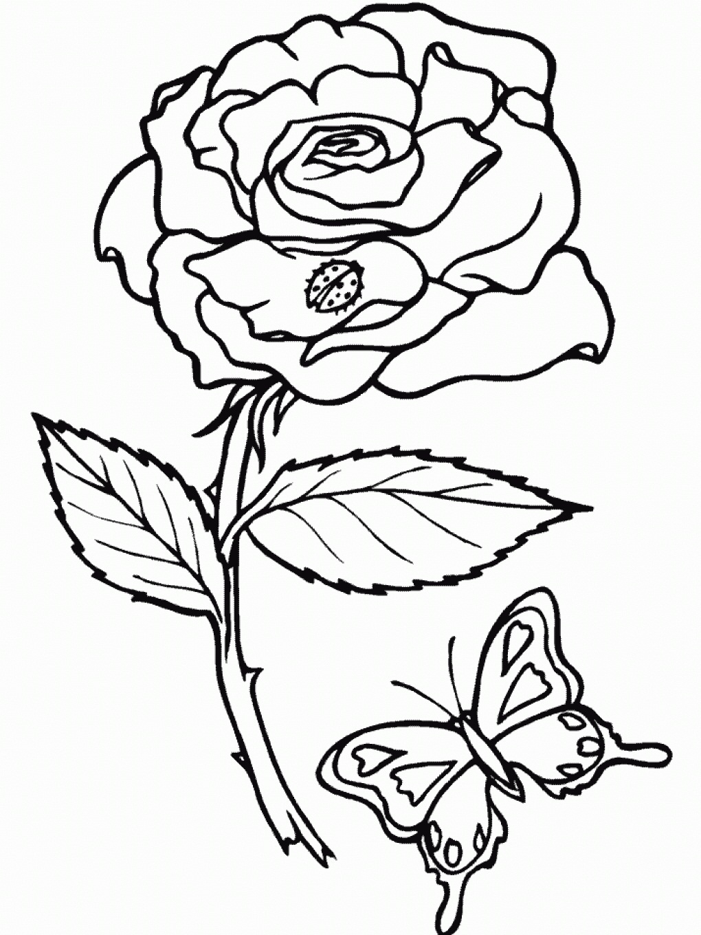 Printable Rose Coloring Pages Team Coloring