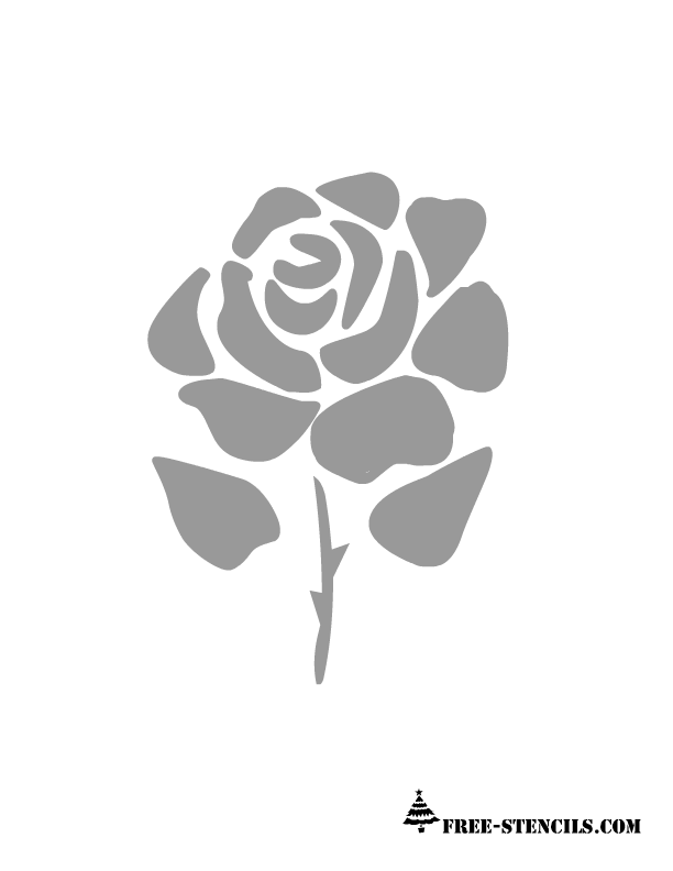 Printable Rose Stencil