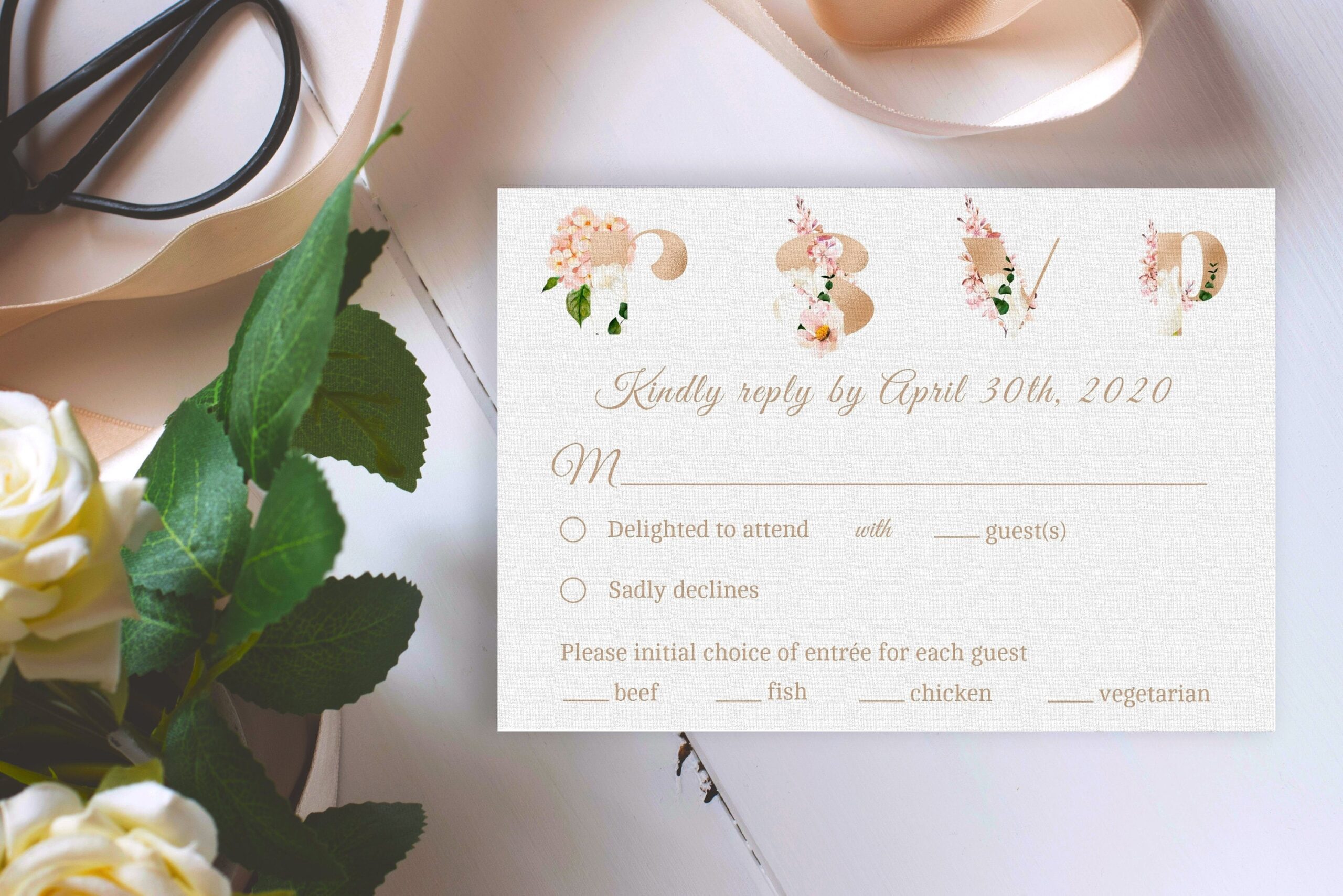 Printable RSVP Card Template Online Edit Wedding Response Etsy