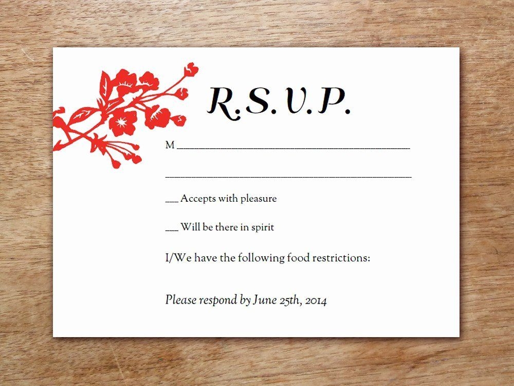 Printable Rsvp Cards