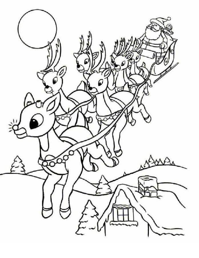 printable picture of rudolph