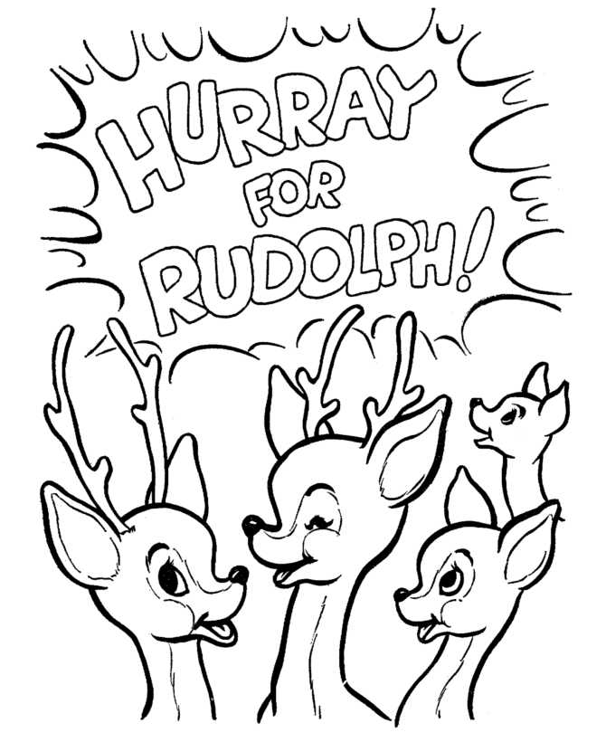 Printable Rudolph Coloring Pages PDF Coloringfolder