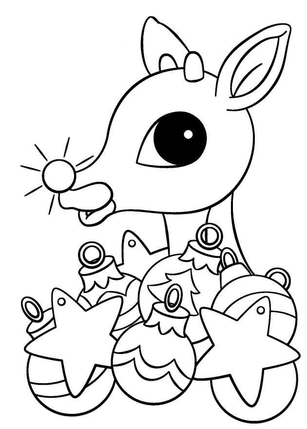 Printable Rudolph Coloring Pages