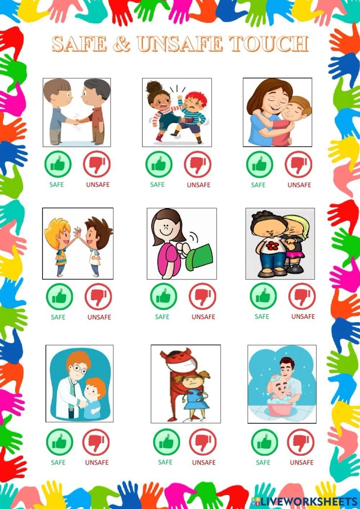 Printable Safe And Unsafe Touches Worksheets