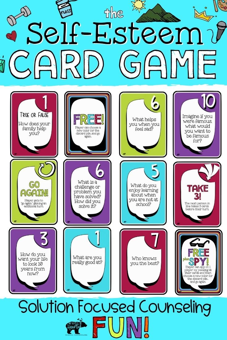 Printable Self Esteem Card Game Printable Word Searches