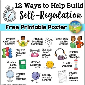 printable self regulation activities