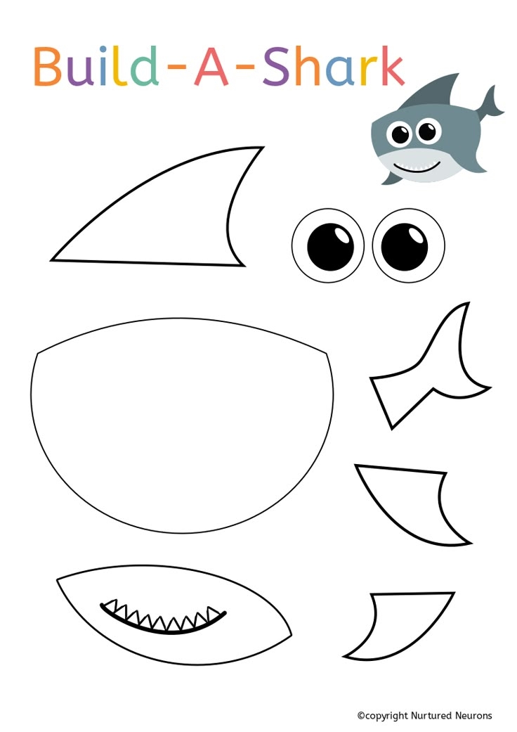 Printable Shark Craft Template