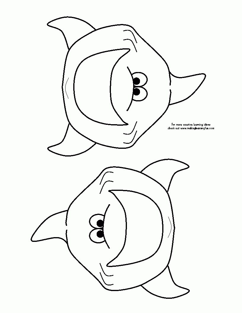 printable shark craft template