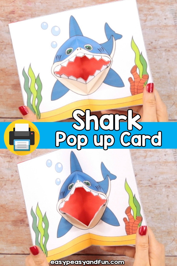 Printable Shark Pop Up Card Template Free Printable Templates