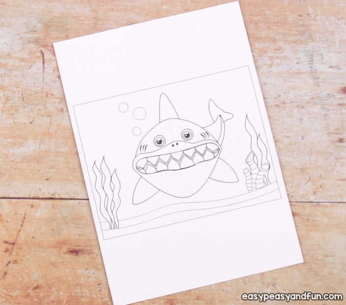 Printable Shark Pop Up Card Template Free Printable Templates