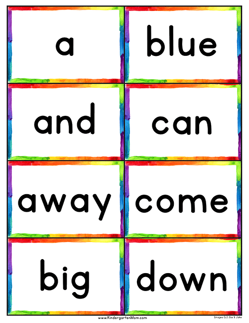 Printable Sight Word Flashcards Printable Calendars AT A GLANCE