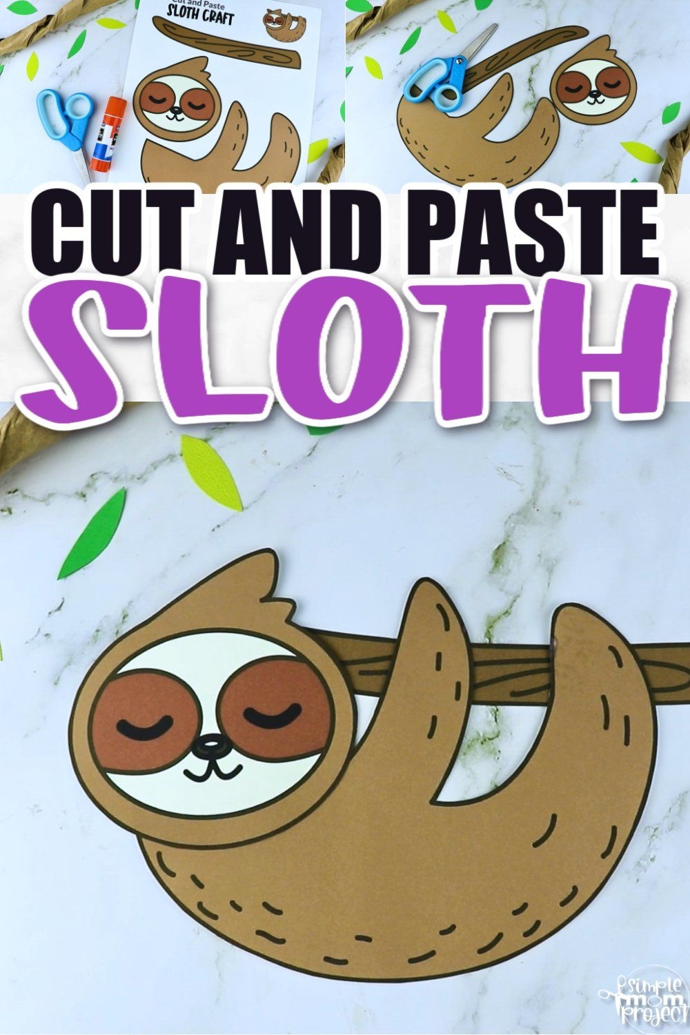 Printable Sloth Craft Template Artofit