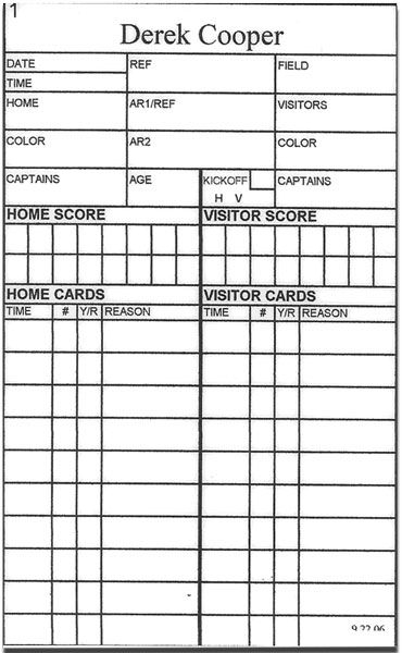 printable soccer referee game card template