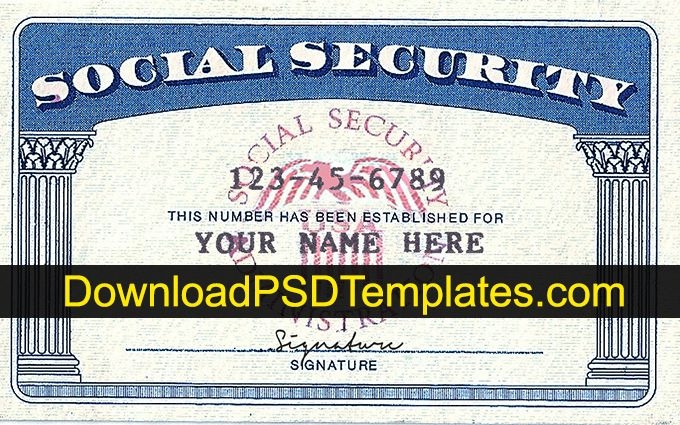 Printable Social Security Card Template Pdf Free Printable Word Searches