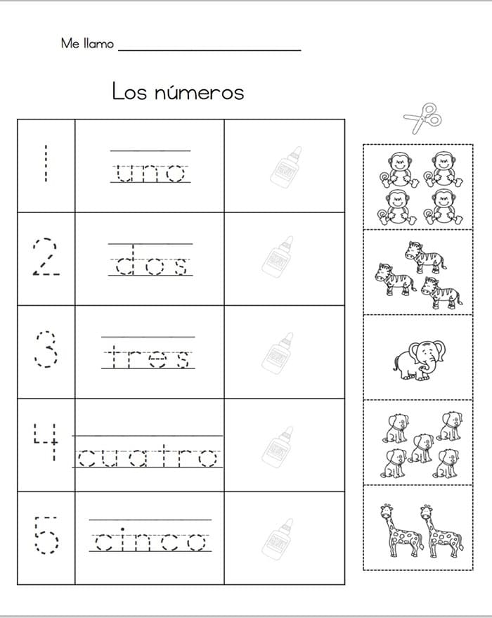 Printable Spanish Numbers Worksheet Free Download And Print For You 