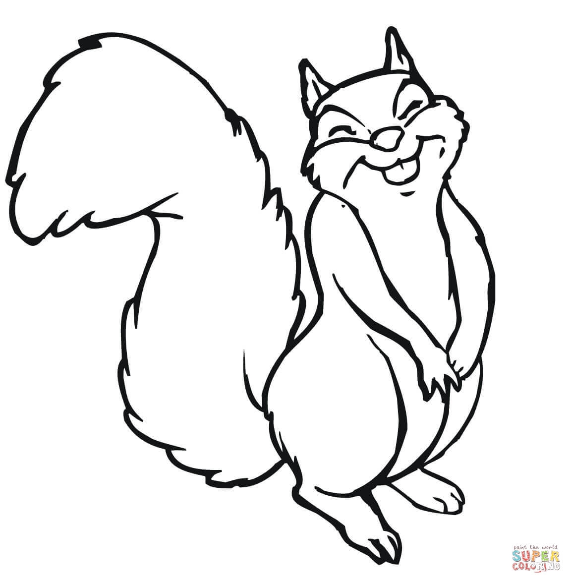 Printable Squirrel Outline