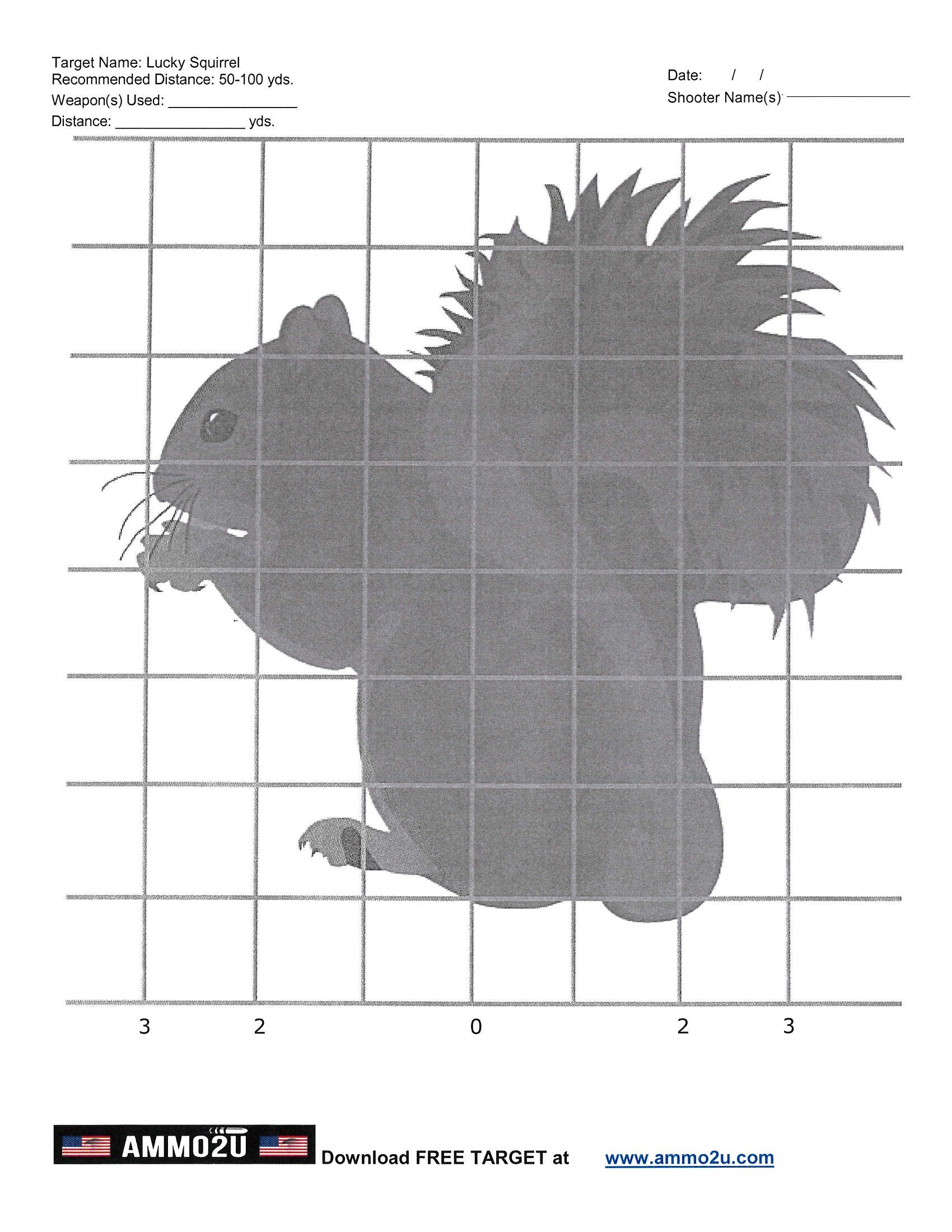 Printable Squirrel Target