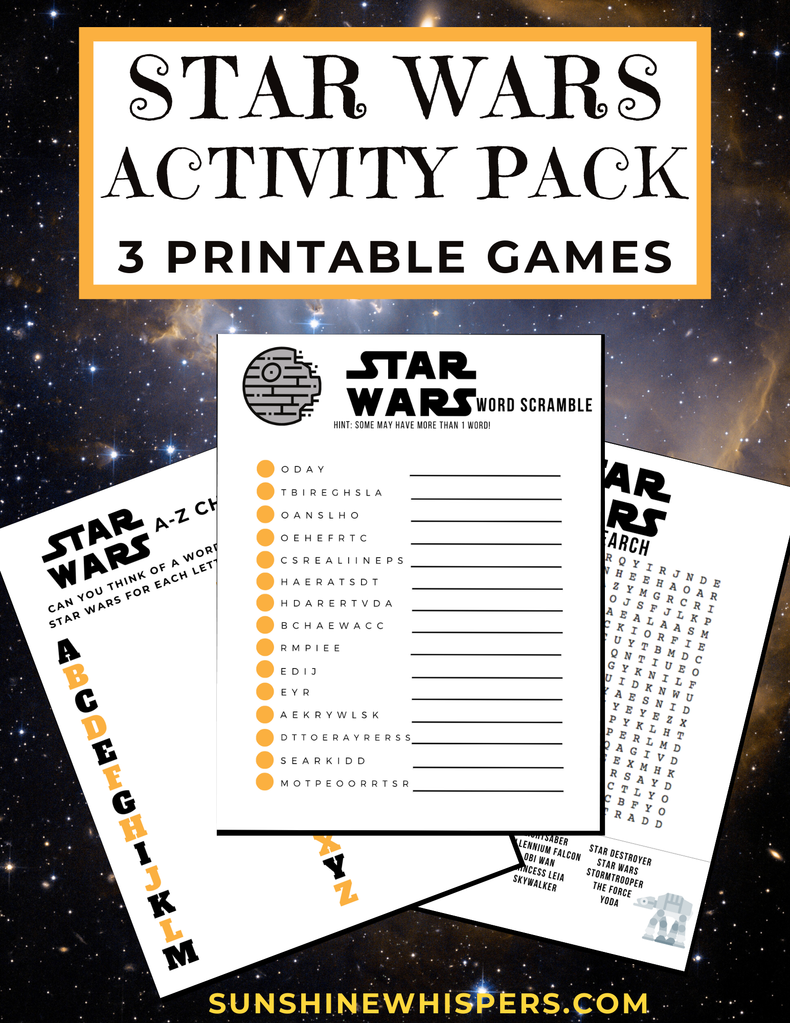 Printable Star Wars Activity Sheets