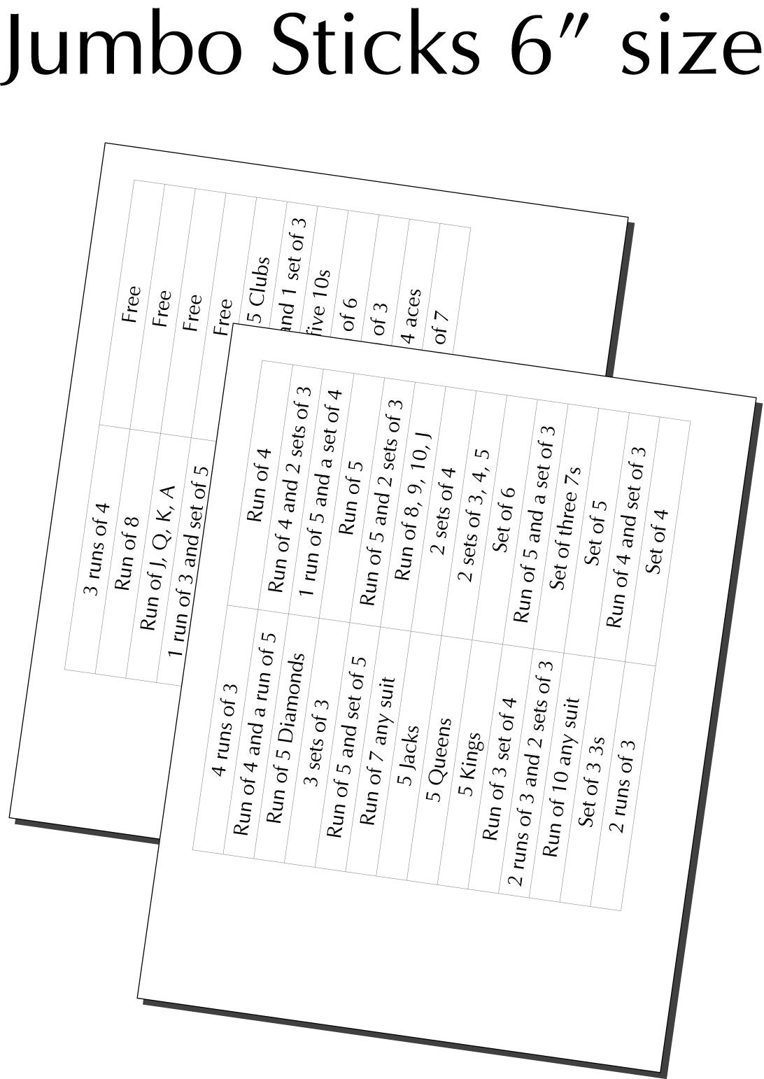 Printable Sticks Card Game Template For Sticks Print At Home Sticks 