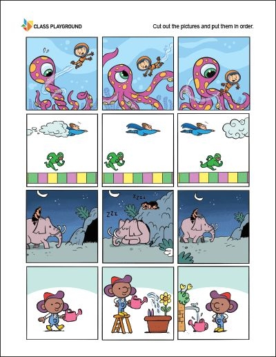 Printable Story Sequence Set1 Story Sequencing Playground Interactive 