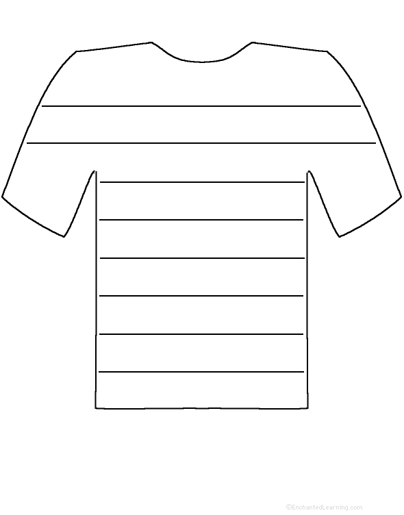 Printable T shirt Template Cliparts co