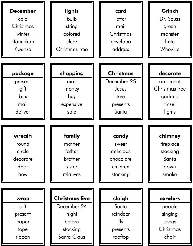 Printable Taboo Game Printable New Year Banners