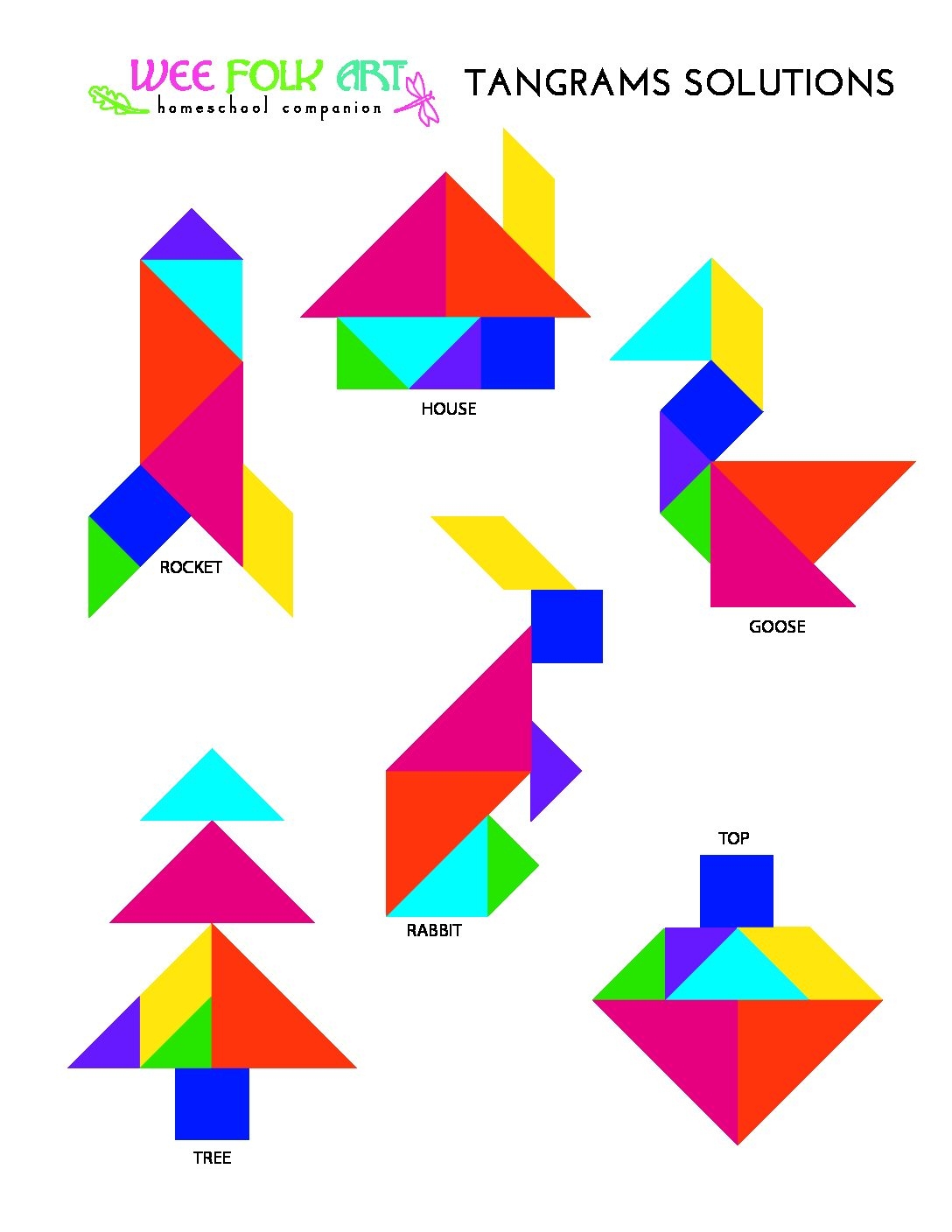 Printable Tangram Puzzles