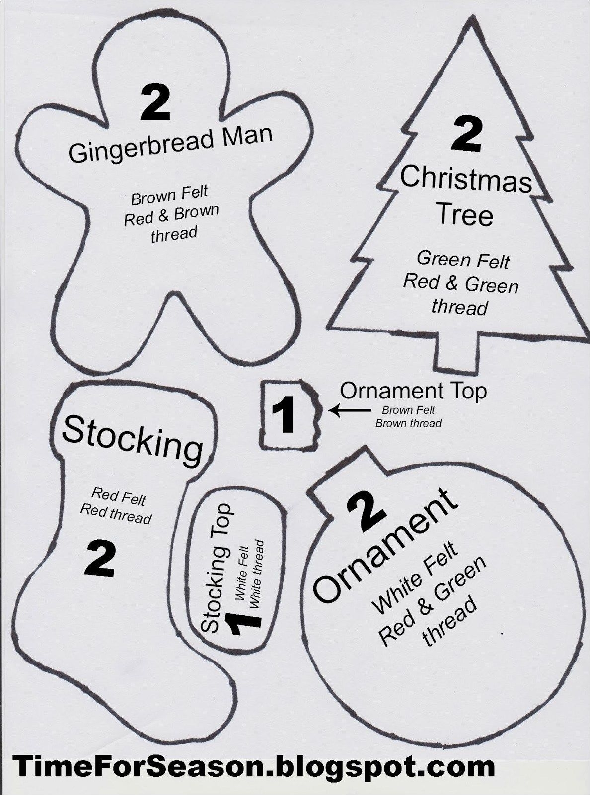 Printable Template Christmas Crafts