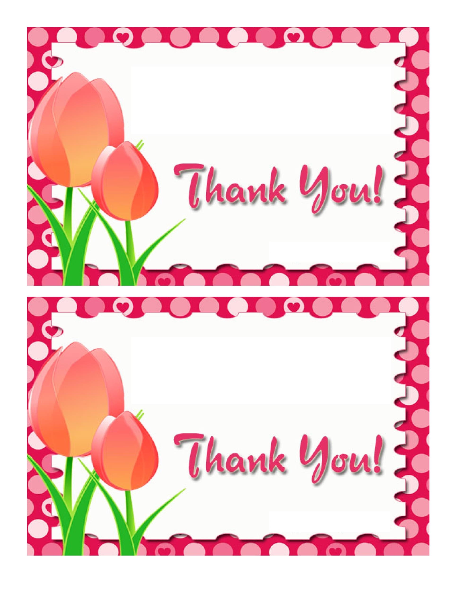 printable thank you cards free template