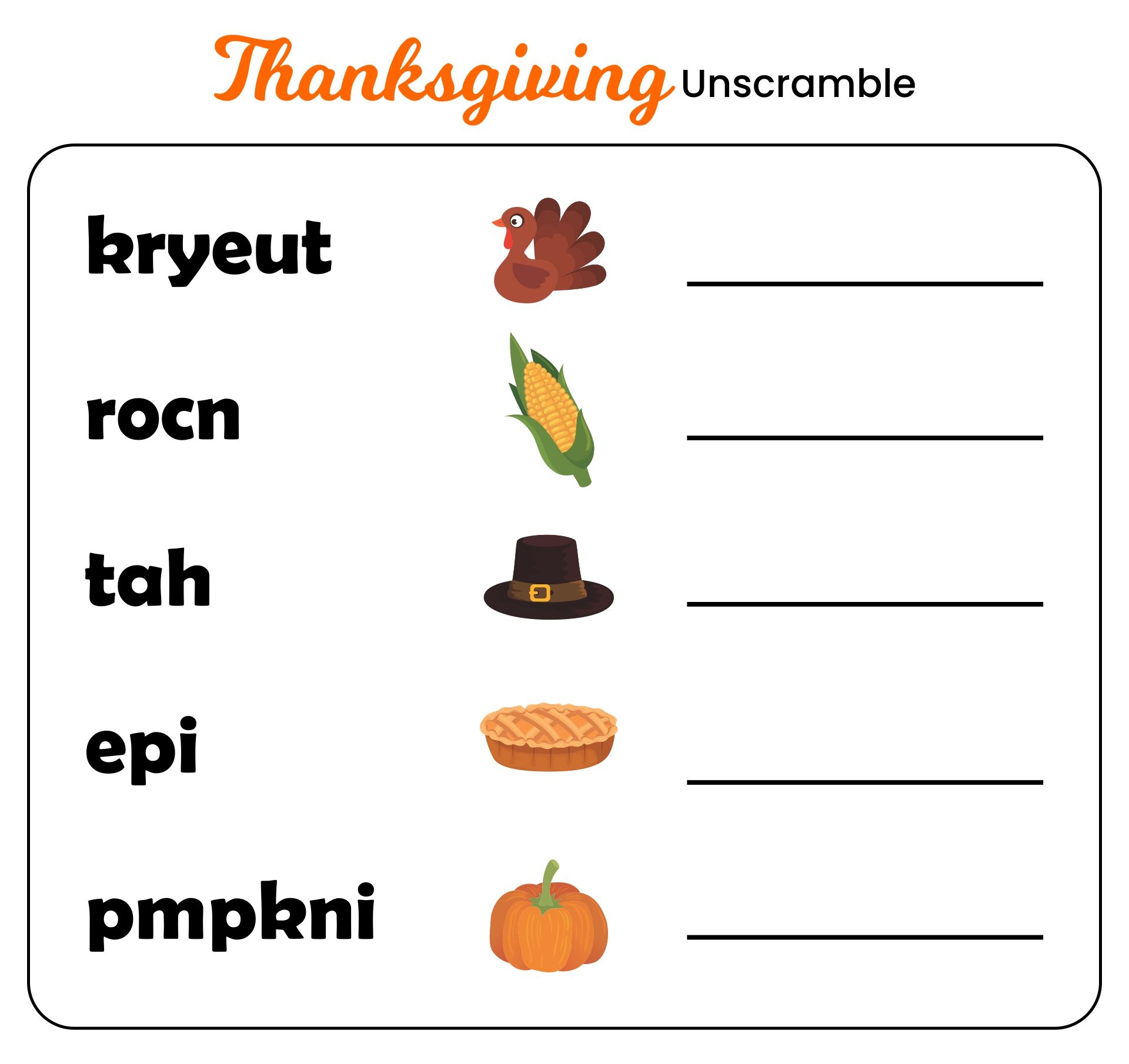 Printable Thanksgiving Preschool Activities Prntbl 