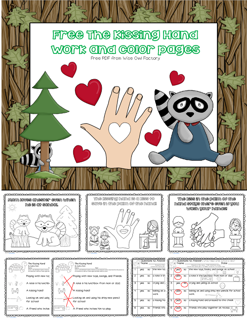 Printable The Kissing Hand Activities Printable Word Searches