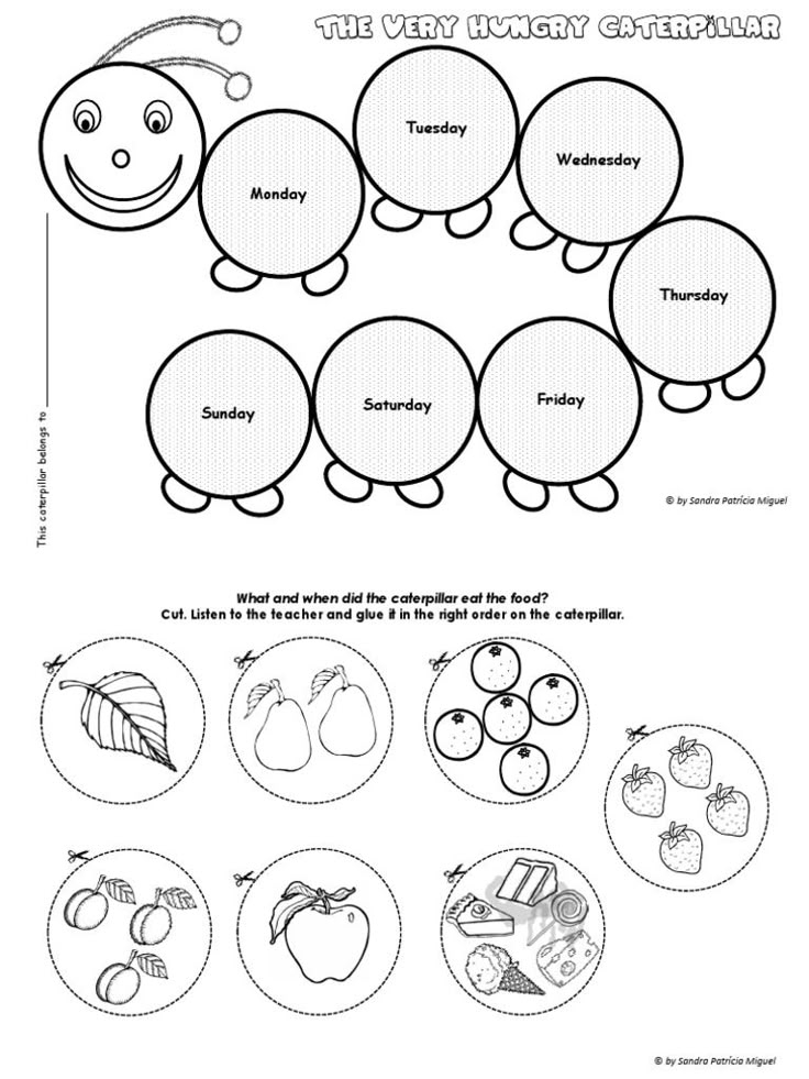 Printable The Very Hungry Caterpillar Sequencing Activities Printable 
