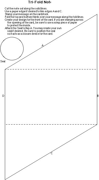 Printable Tri Fold Card Template Templates Printable