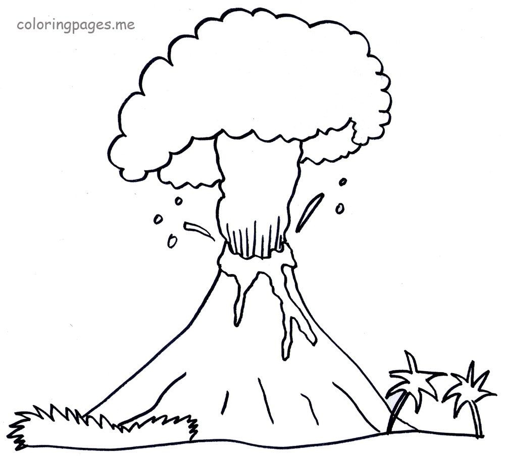 Printable Volcano Coloring Pages Coloring Home