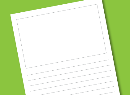 printable writing paper with picture box