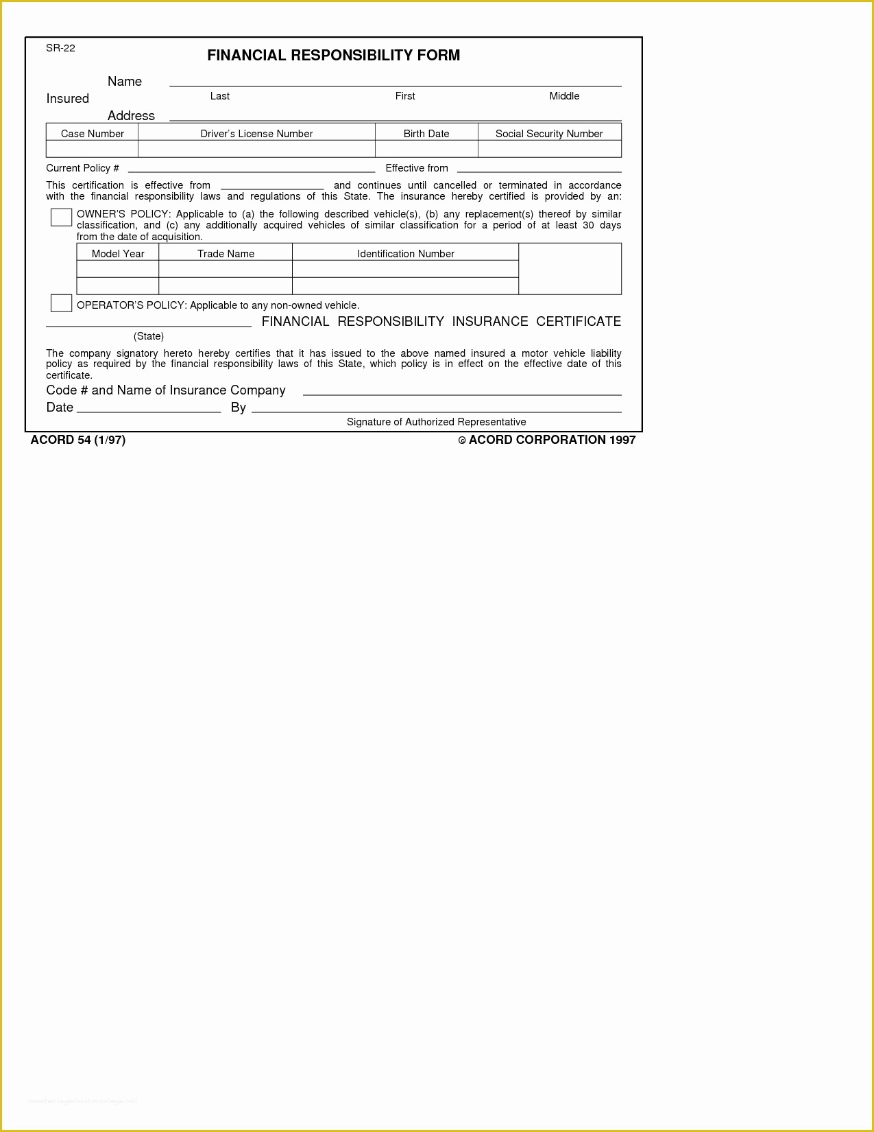 printable insurance card template