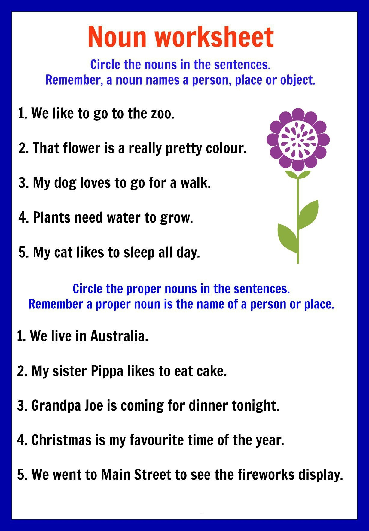 Proper Nouns Worksheets For Kindergarten 1204546 Free Worksheets Samples