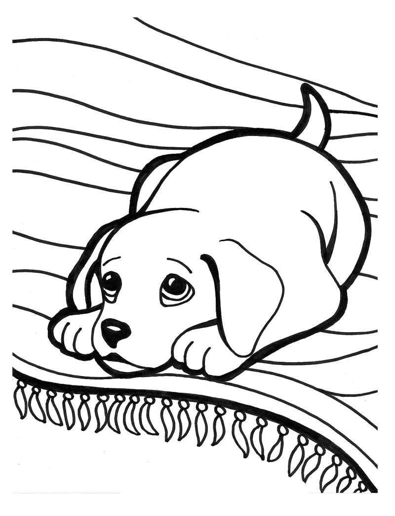 Puppy Printable Colouring Pages