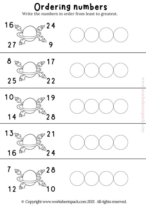 Putting Numbers In Order Worksheet 1 30 Worksheetspack
