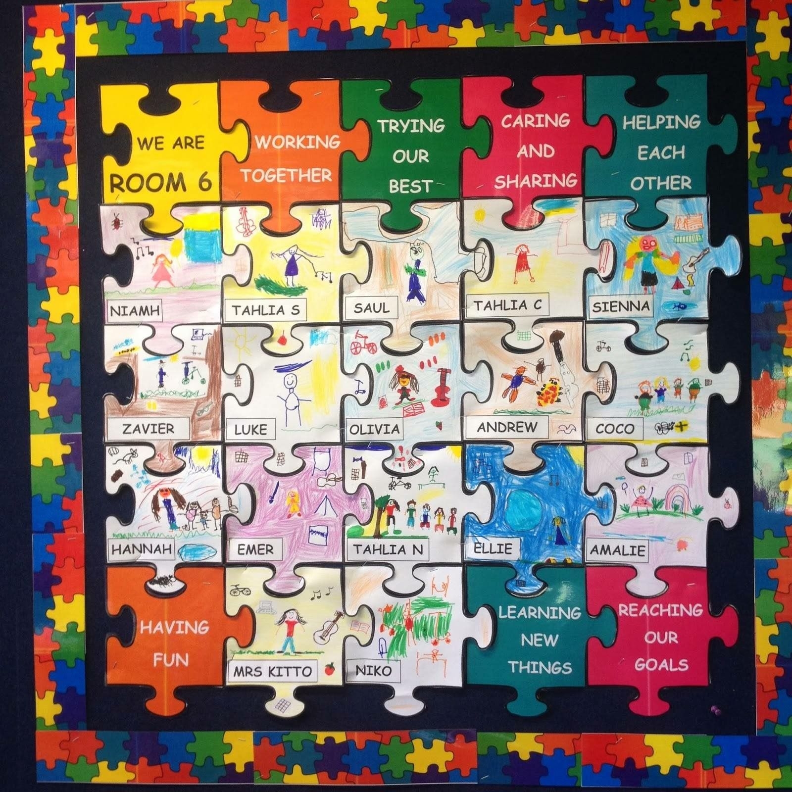 Puzzle Piece Bulletin Board Ideas Mark Library