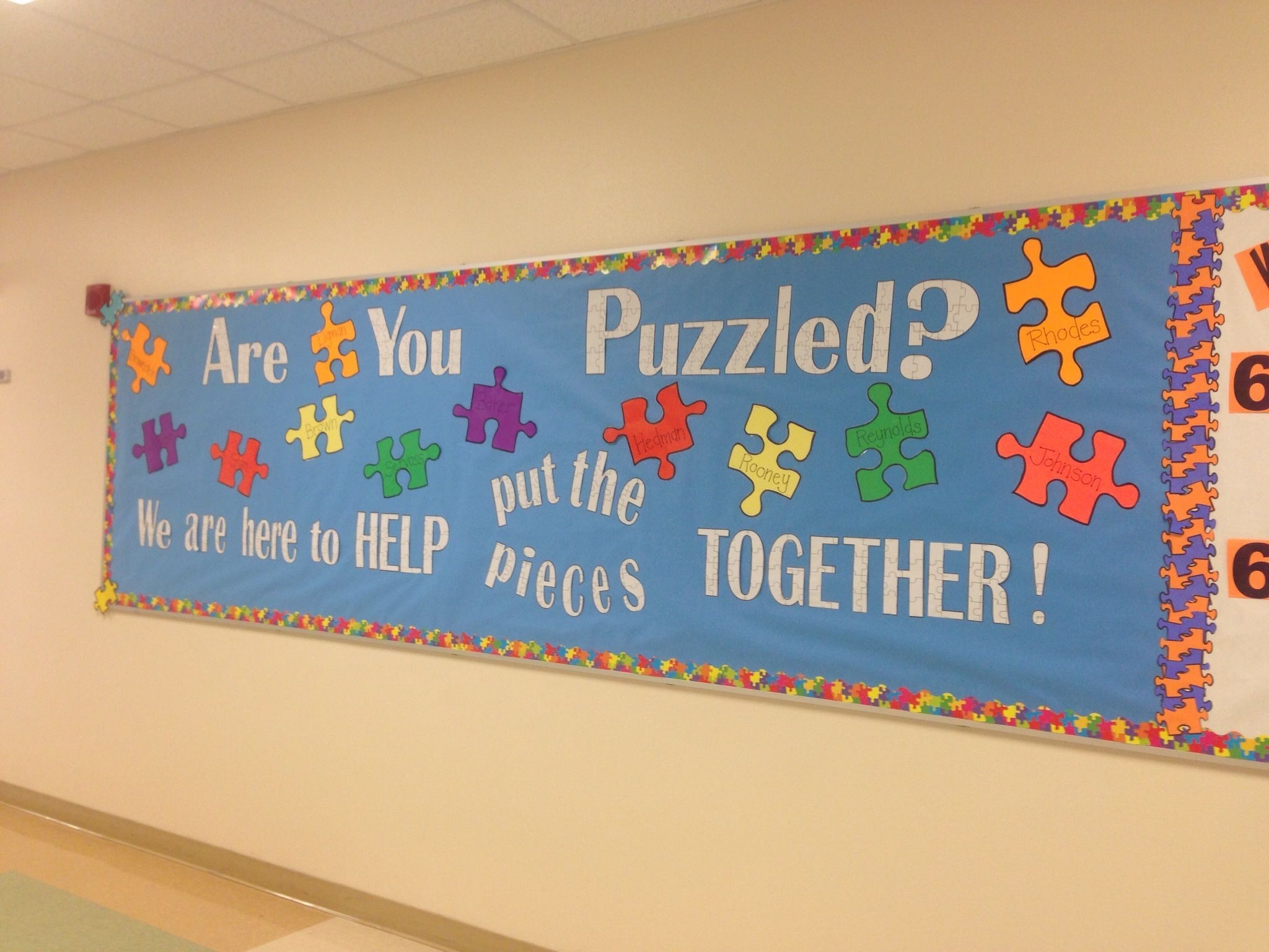 Puzzle Piece Template For Bulletin Board Printable Calendars AT A GLANCE