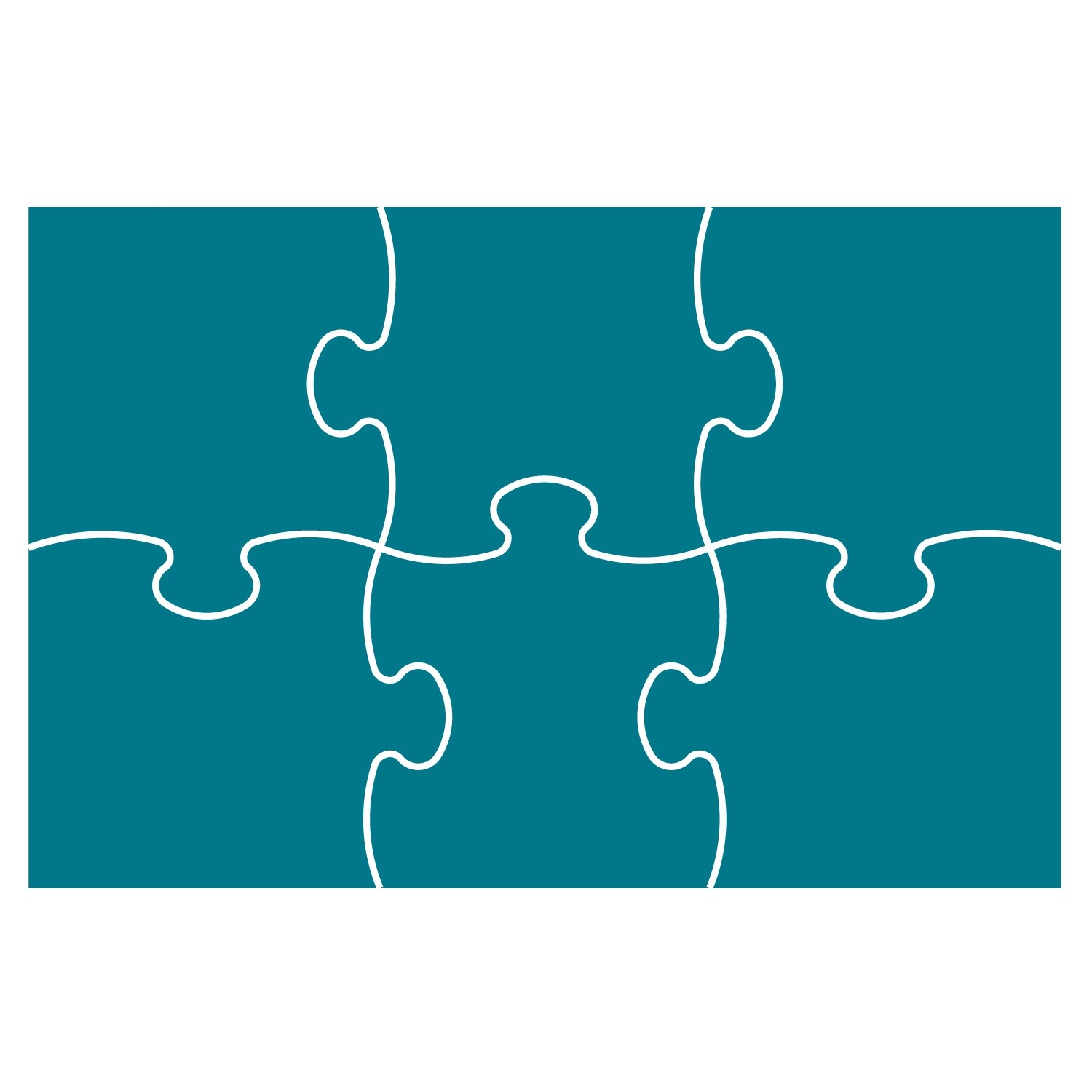 Puzzle Template 6 Pieces ClipArt Best
