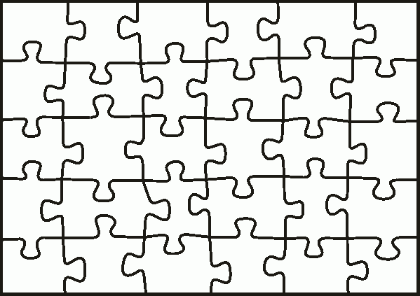 32 piece puzzle template