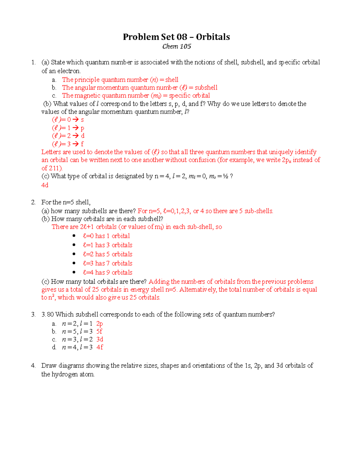 Quantum Numbers Worksheet Answers E streetlight