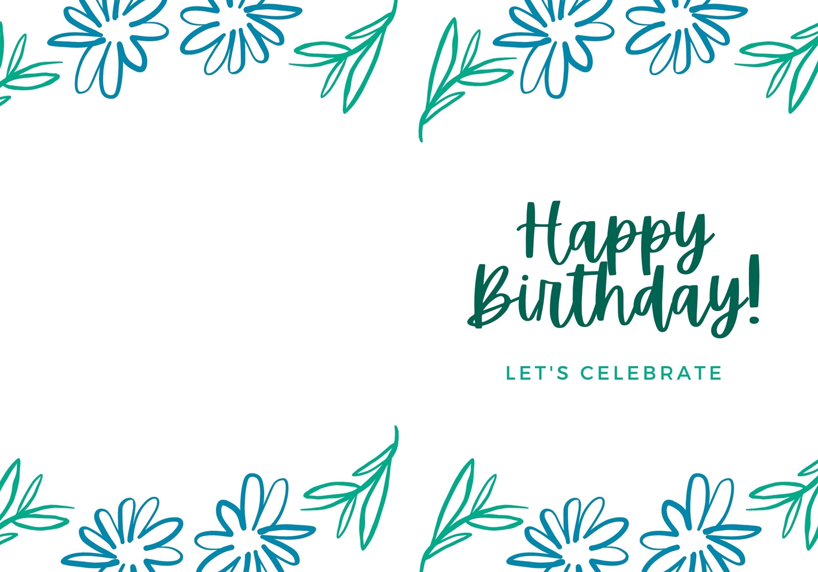 birthday card template printable girl