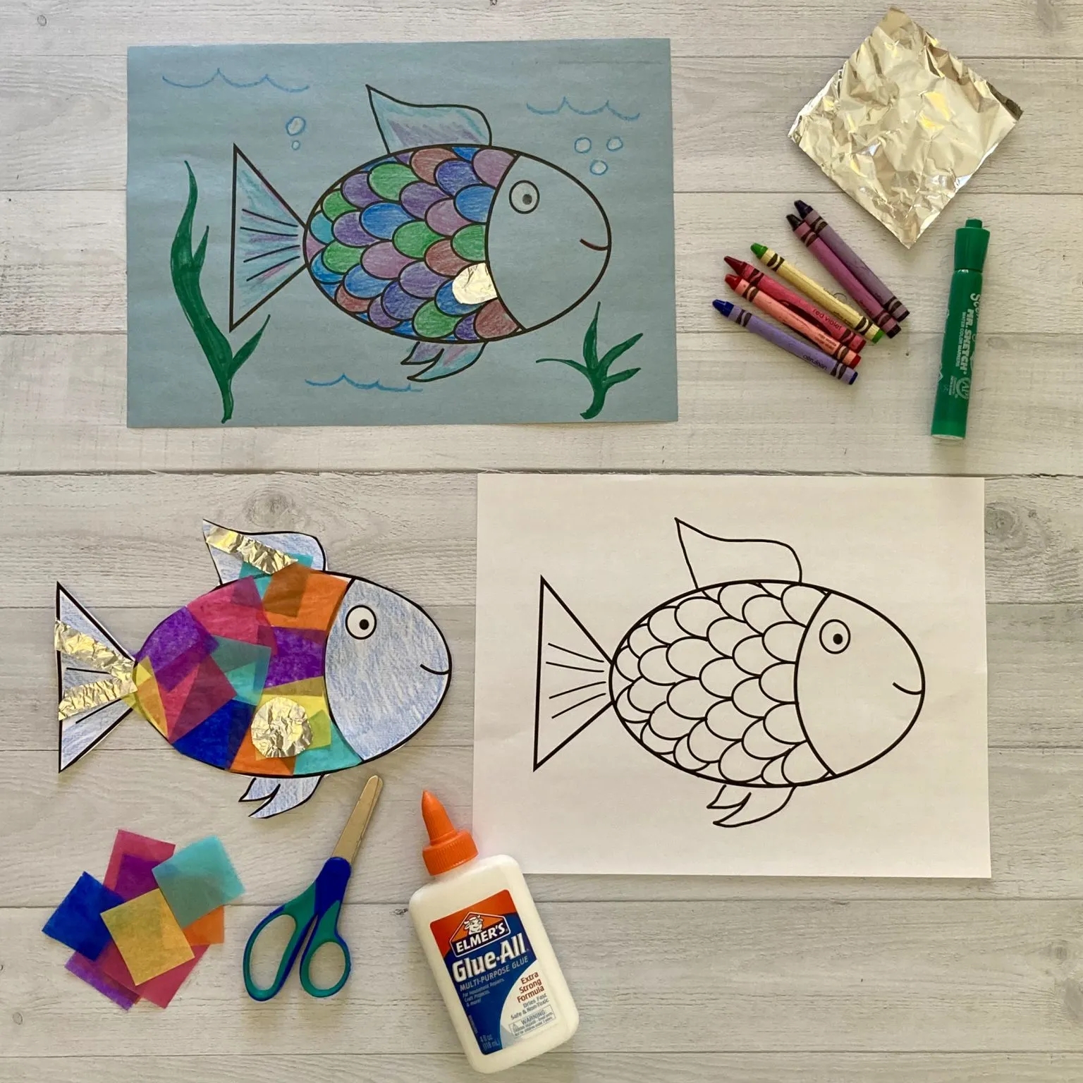 rainbow fish activities printables