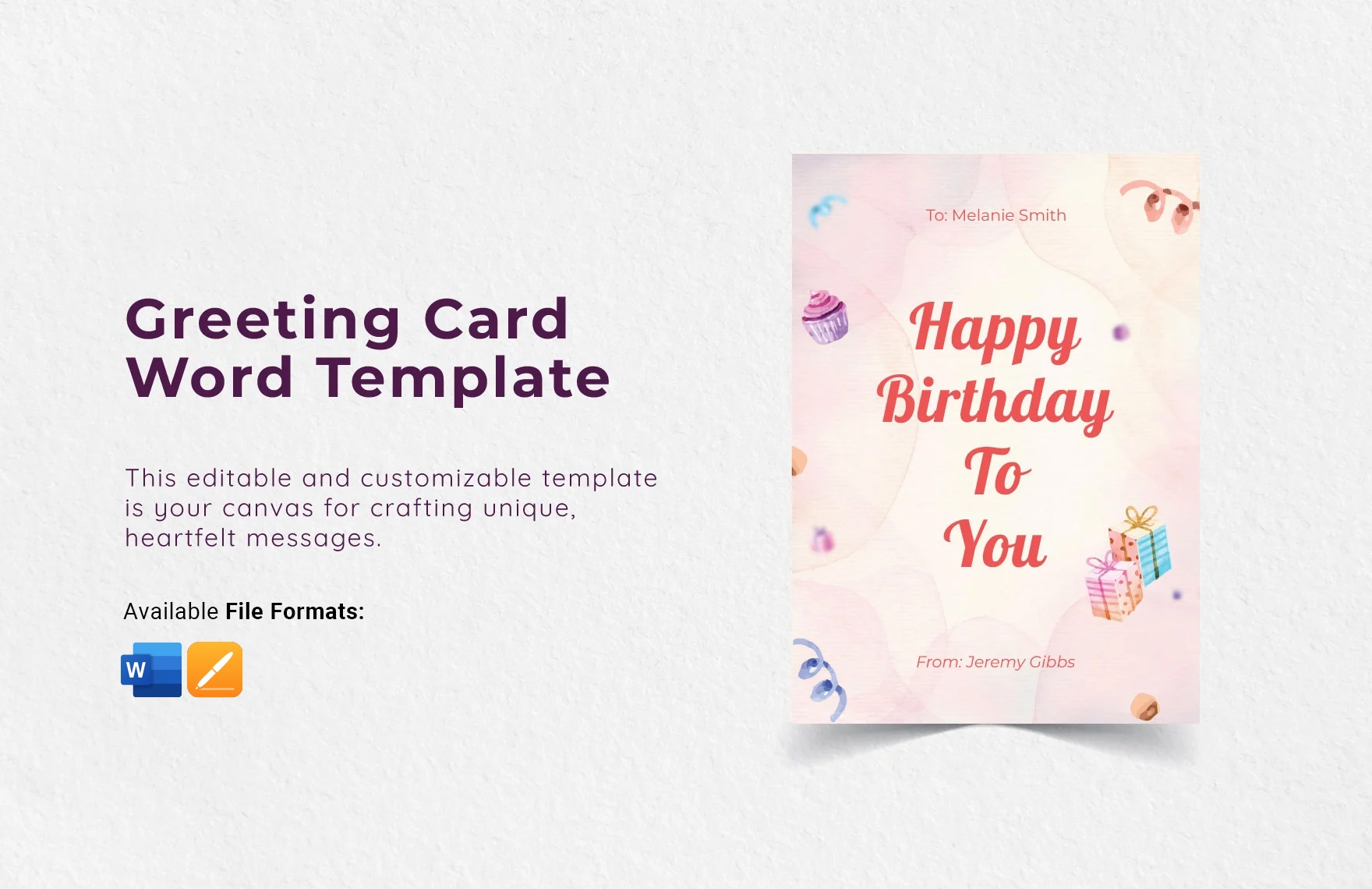 printable greeting card template word